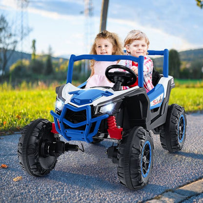 24V Kids Ride on UTV with 4 x 100W Powerful Engin and Remote Control-Blue