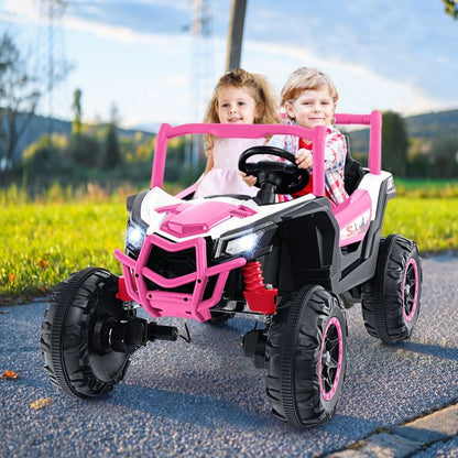 24V Kids Ride on UTV with 4 x 100W Powerful Engin and Remote Control-Pink