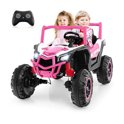24V Kids Ride on UTV with 4 x 100W Powerful Engin and Remote Control-Pink