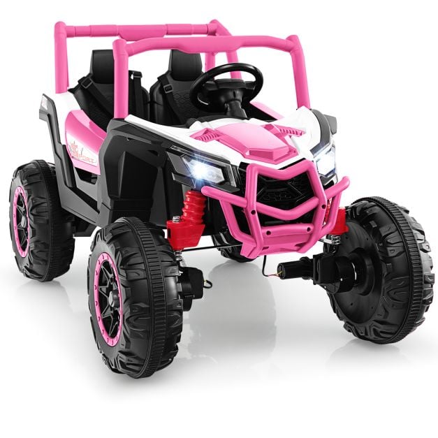 24V Kids Ride on UTV with 4 x 100W Powerful Engin and Remote Control-Pink