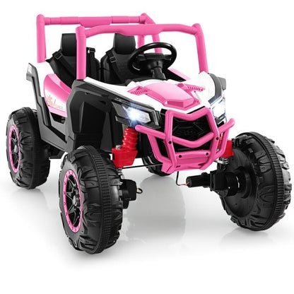 24V Kids Ride on UTV with 4 x 100W Powerful Engin and Remote Control-Pink
