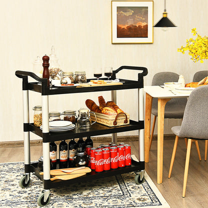 3-Tier Multifunctional Utility Cart with Flexible Wheels