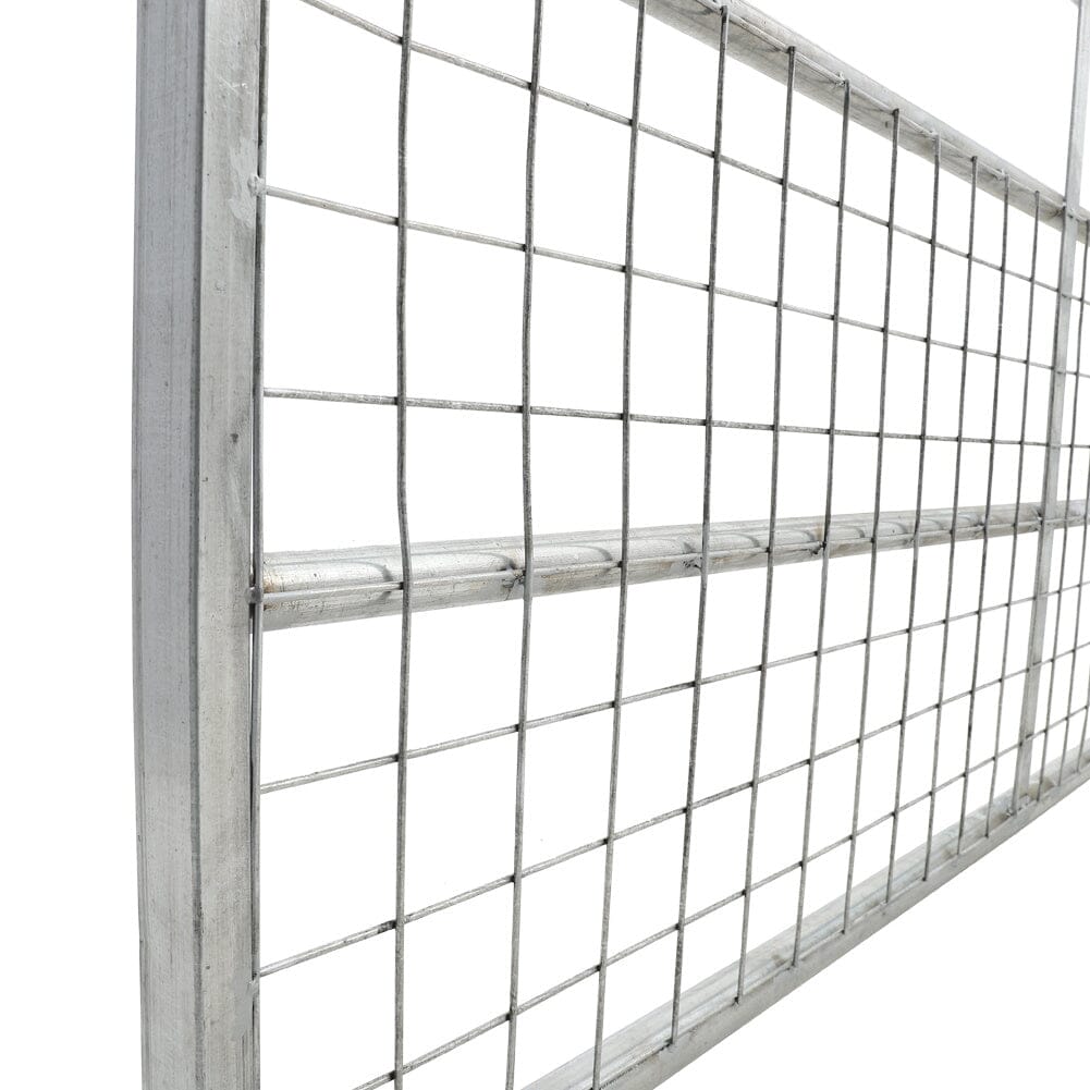 Durable Half Mesh Galvanized Metal Field Gate