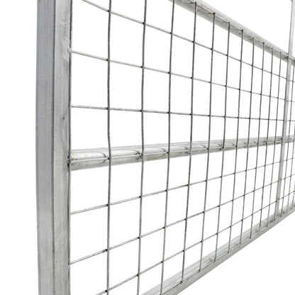 Durable Half Mesh Galvanized Metal Field Gate