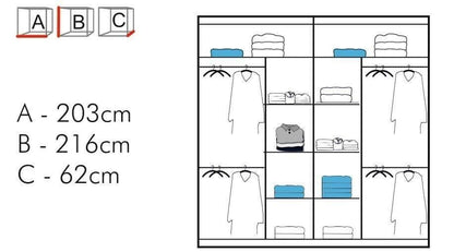 Massapequa Sliding Wardrobe - White