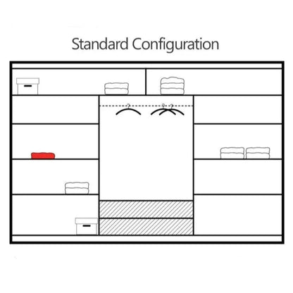 Louane 3 Door Sliding 250cm Wardrobe with Mirror - White