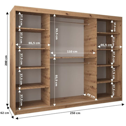 Verona 04 Sliding Door Wardrobe 250cm