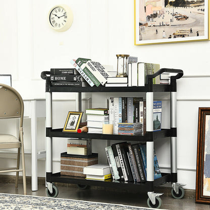3-Tier Multifunctional Utility Cart with Flexible Wheels