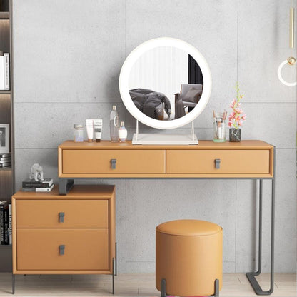 Contemporary Round Vanity Mirror with LED Lights