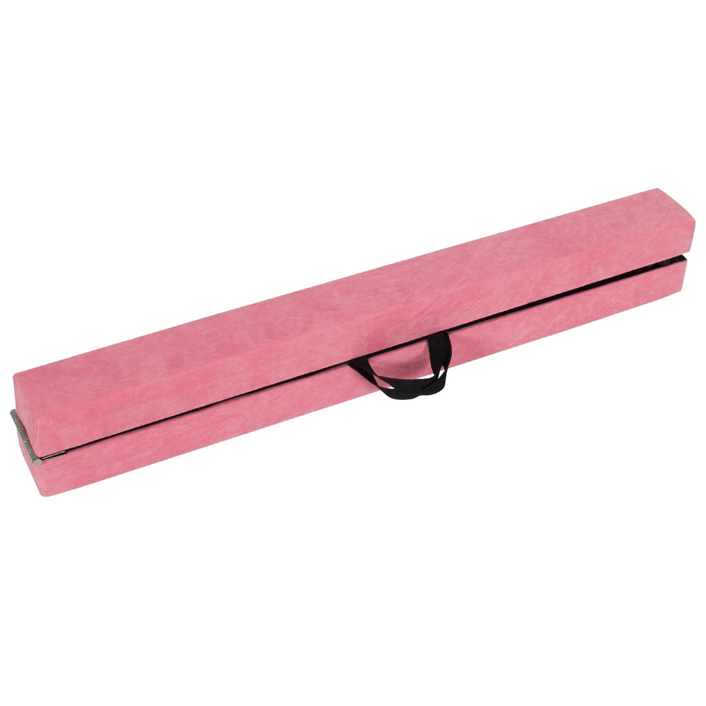 270CM Folding Balance Beam with Solid Wood Base and Anti-slip Bottom-Pink