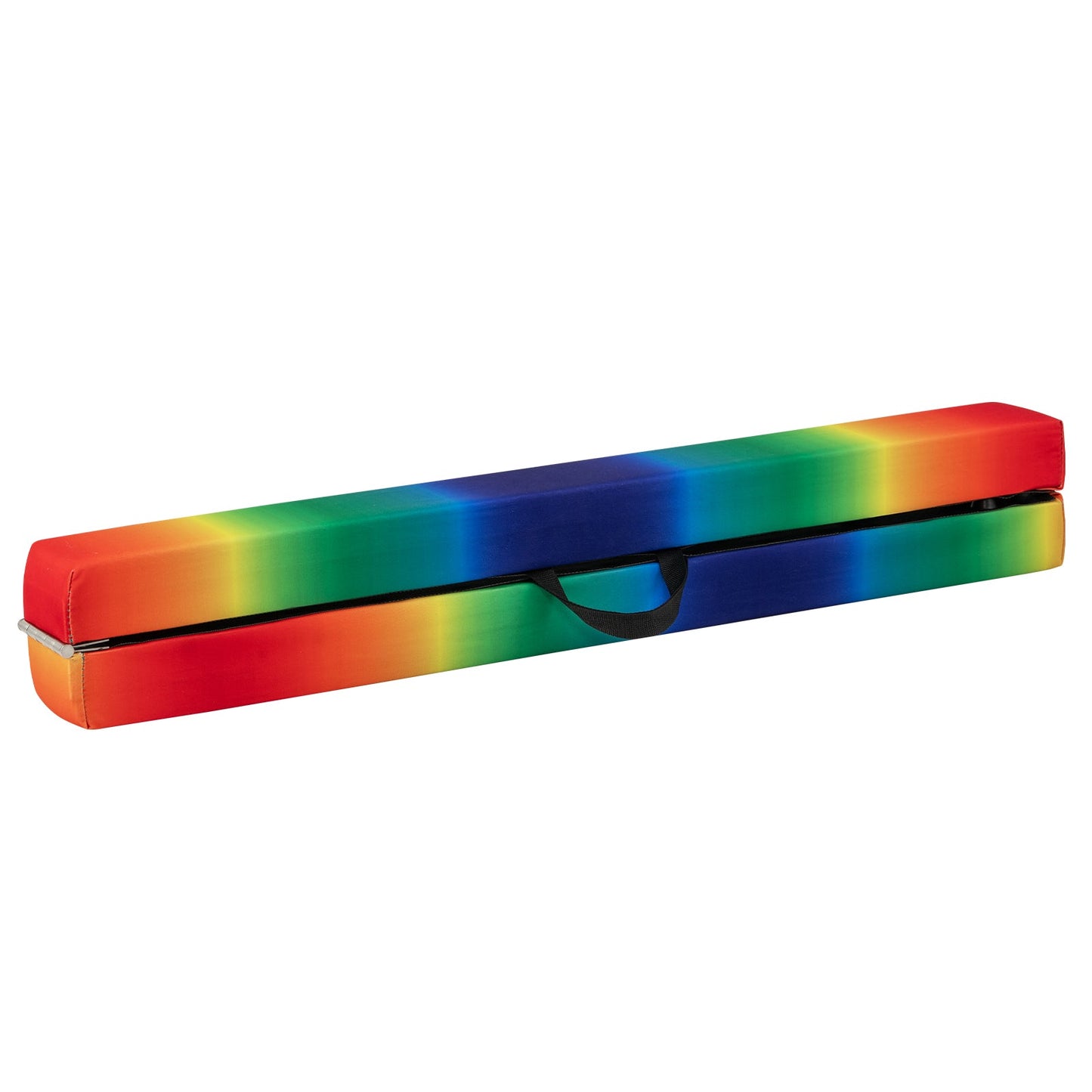 270CM Folding Balance Beam with Solid Wood Base and Anti-slip Bottom-Rainbow