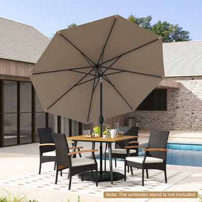 270cm Patio Umbrella Cantilever for Garden and Deck-Grey