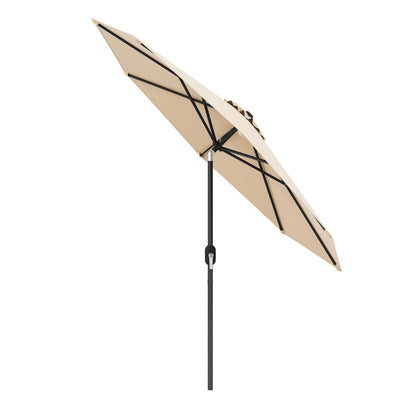 270cm Patio Umbrella Cantilever for Garden and Deck-Beige