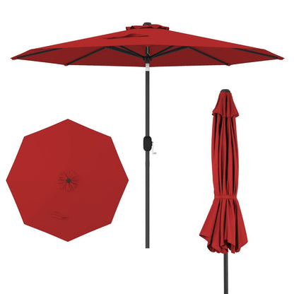 270cm Patio Umbrella Cantilever for Garden and Deck-Wine