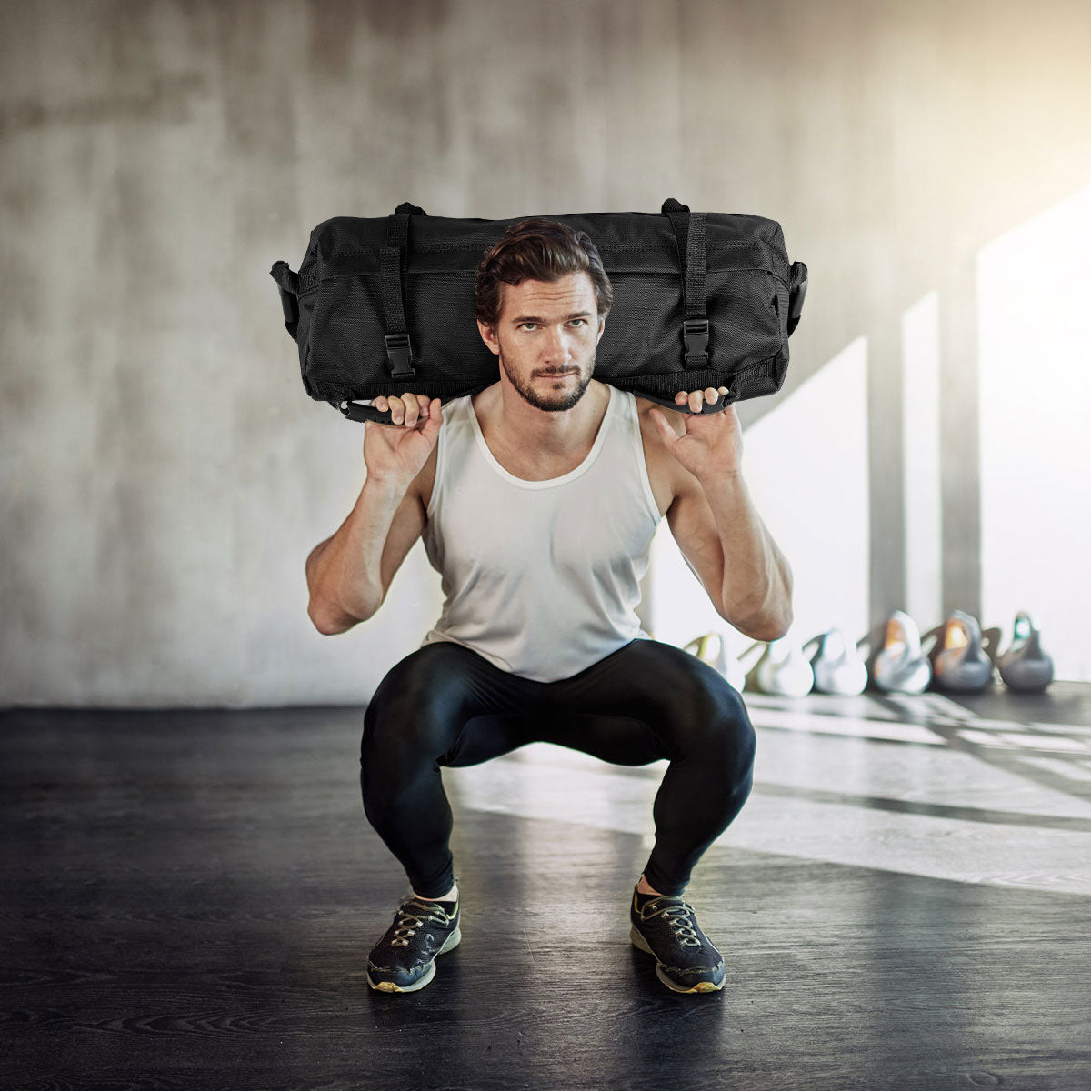 27 KG Heavy Duty Adjustable Training Sandbag of 1680D Oxford Cloth 500D PVC Net Cloth