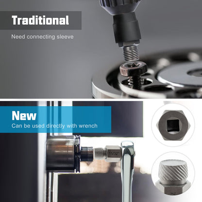 27 Pieces Screw Extractor Set with 3/8 Inches Drive-Blue