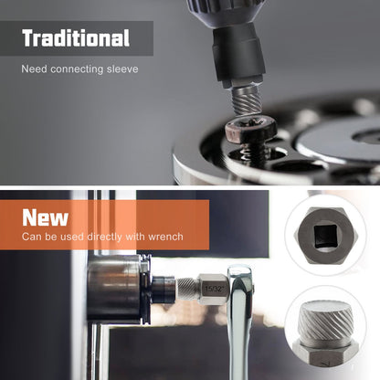 27 Pieces Screw Extractor Set with 3/8 Inches Drive-Orange