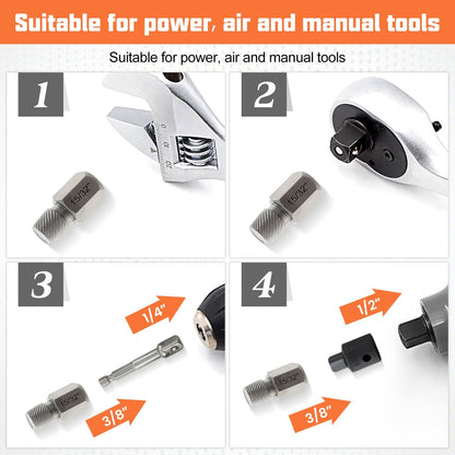 27 Pieces Screw Extractor Set with 3/8 Inches Drive-Orange