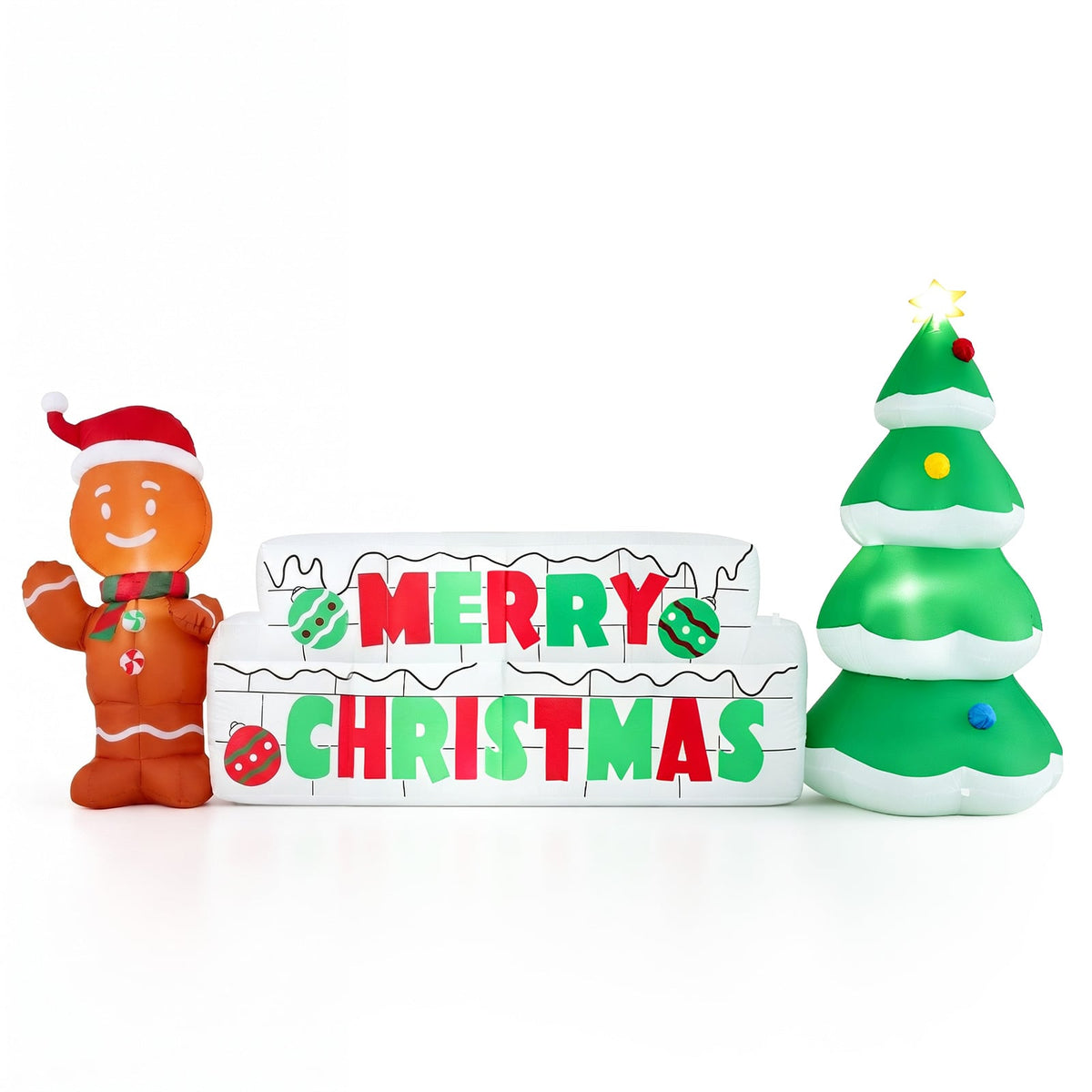 290 CM Long Inflatable Merry Christmas Sign Outdoor Decoration