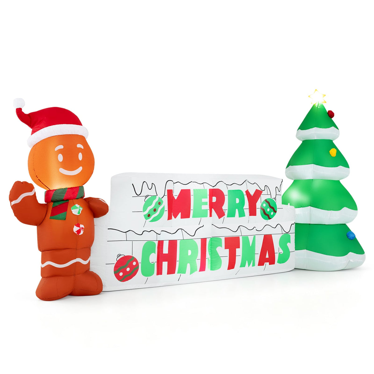 290 CM Long Inflatable Merry Christmas Sign Outdoor Decoration