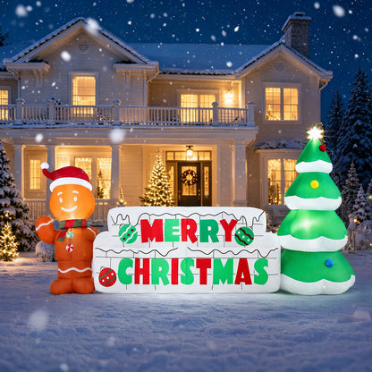 290 CM Long Inflatable Merry Christmas Sign Outdoor Decoration