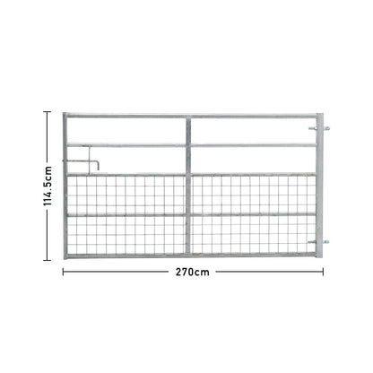Durable Half Mesh Galvanized Metal Field Gate