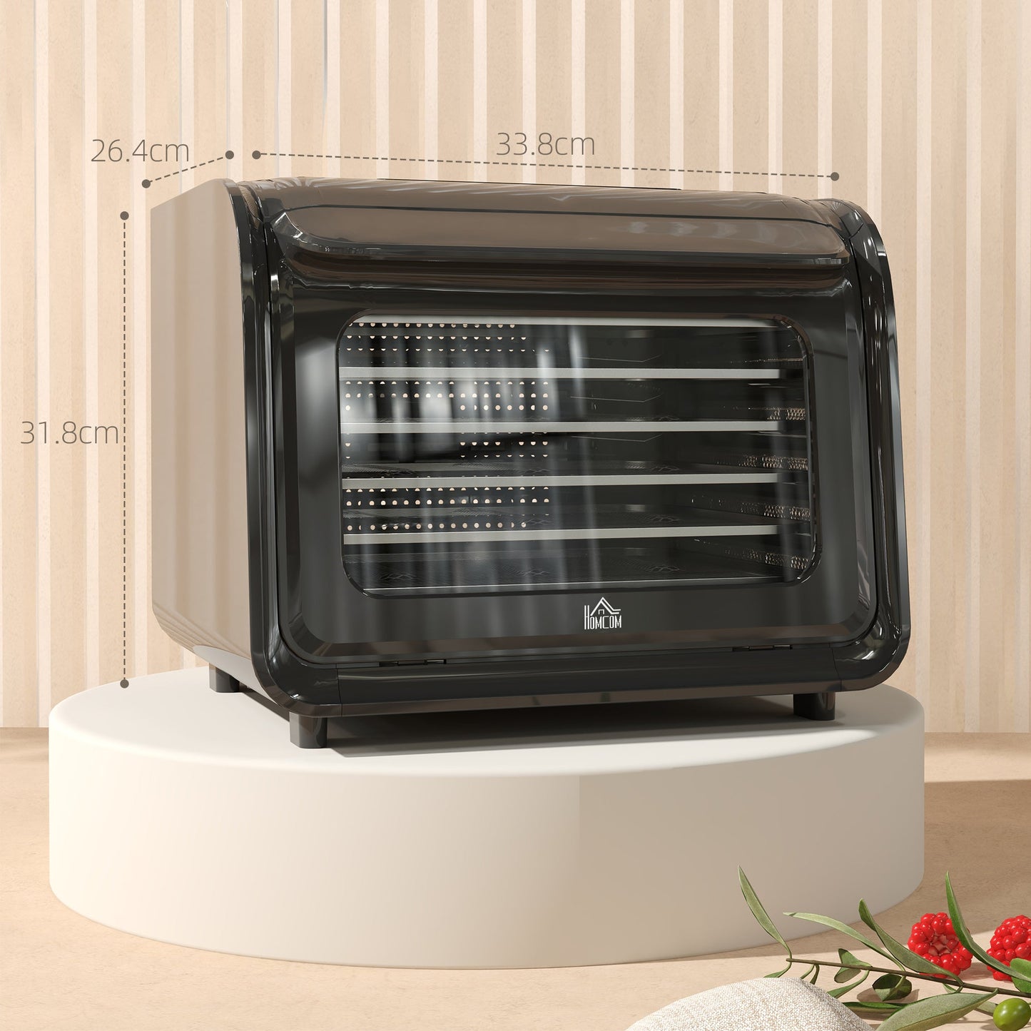 مجفف الطعام HOMCOM 35-70√Ç¬∞C بستة صواني - أسود