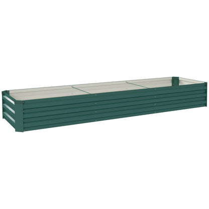 Outsunny 60 x 240cm Galvanised Steel Planter, with Open Bottom