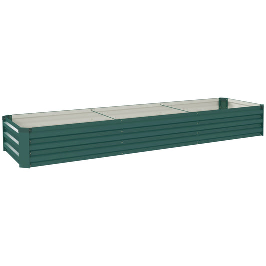 Outsunny 60 x 240cm Galvanised Steel Planter, with Open Bottom