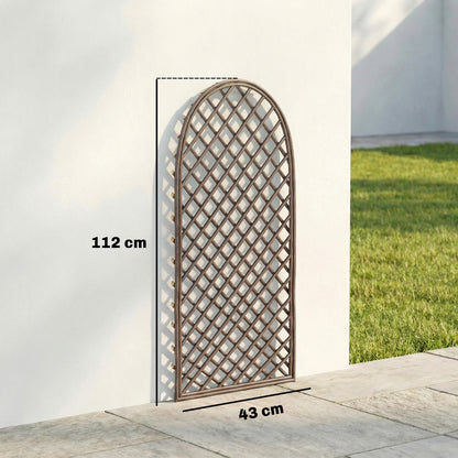 Outsunny Garden Trellis, Decorative Trellis Panels for Climbing Outdoor Plants, Vegetables, Vines, Flowers, Natural Wood Finish