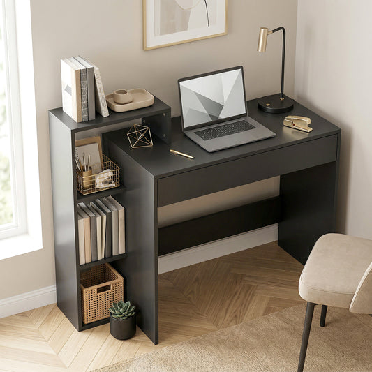 HOMCOM Desk with Storage in Black, image 2