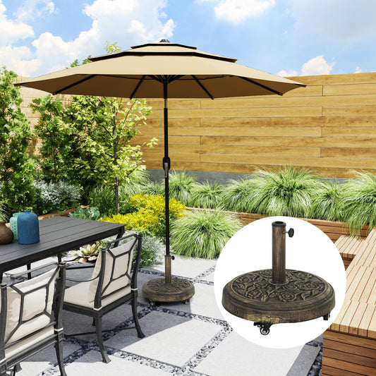 Outsunny Parasol Base in Bronze Tone, image 2