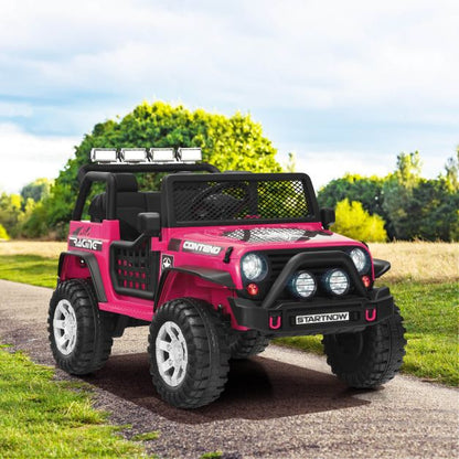 2-Seat Kids Ride on Truck with Parent Remote Control-Pink