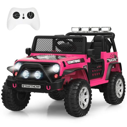 2-Seat Kids Ride on Truck with Parent Remote Control-Pink