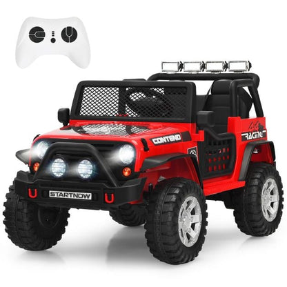 2-Seat Kids Ride on Truck with Parent Remote Control-Red