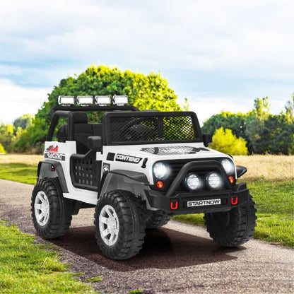 2-Seat Kids Ride on Truck with Parent Remote Control-White