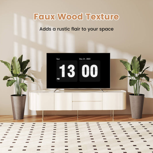 Tall Round Planter Set of 2 with Removable Inner Bucket and Drainage Holes-Brown