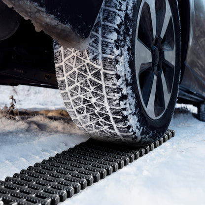 2 Pack Tire Traction Mats Portable TPR Recovery Track Pad with Bag-L