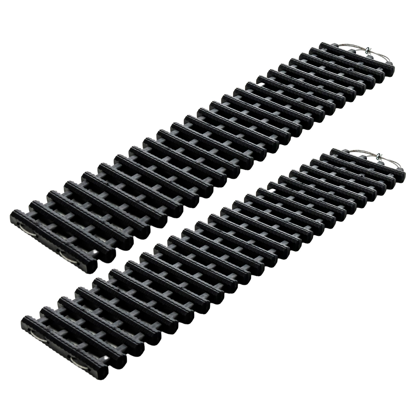 2 Pack Tire Traction Mats Portable TPR Recovery Track Pad with Bag-L
