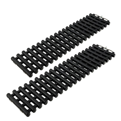 2 Pack Tire Traction Mats Portable TPR Recovery Track Pad with Bag-M
