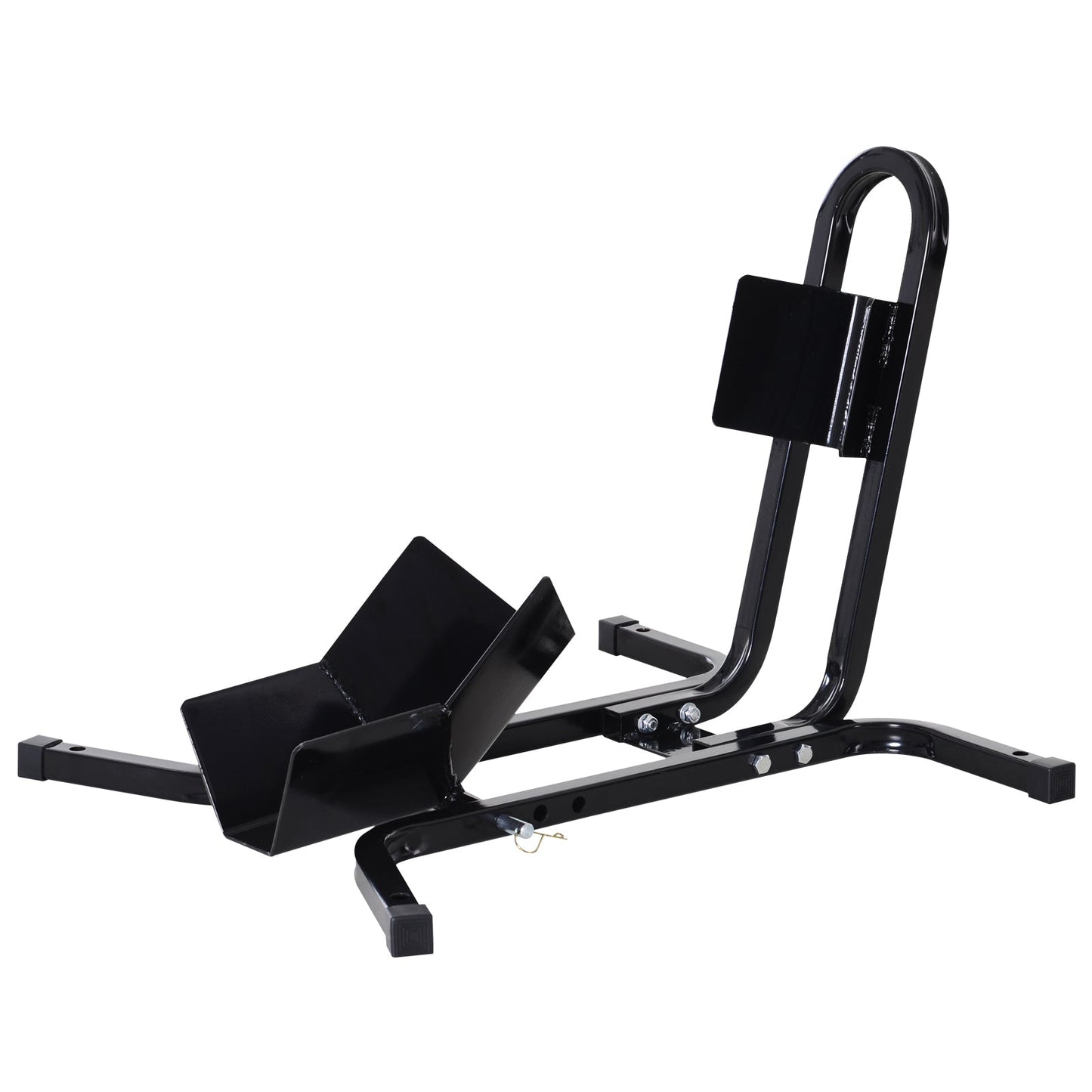 HOMCOM Metal Motorcycle Motorbike Wheel Chock Locking Stand System 17", 19", 21"/43, 48, 51 cm Front Wheels Steel Adjustable Fixing Tyre Holder Support