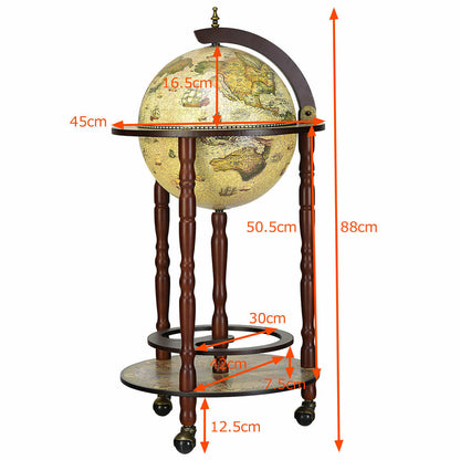 Wooden Globe Drinks Cabinet with Italian Styling