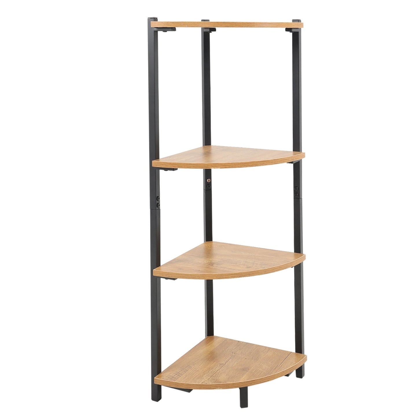 3/4 Shelves Triangle Corner Shelf Rack Bookcase Storage Unit