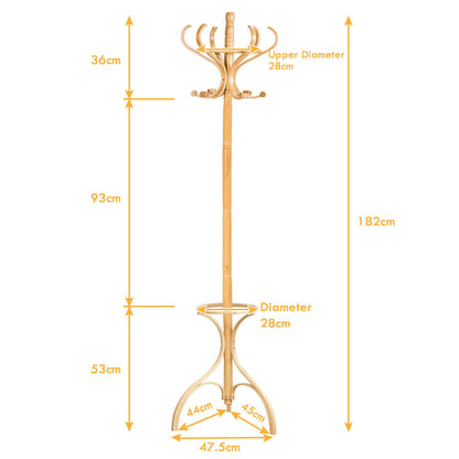 Wooden Coat and Hat Stand-Oak