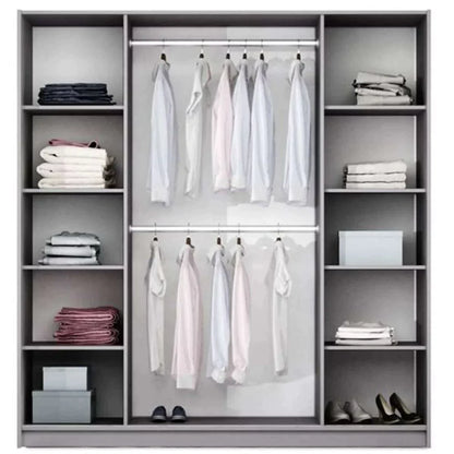 Kirklees Swinging Doors Wardrobe with Mirror - 210 White