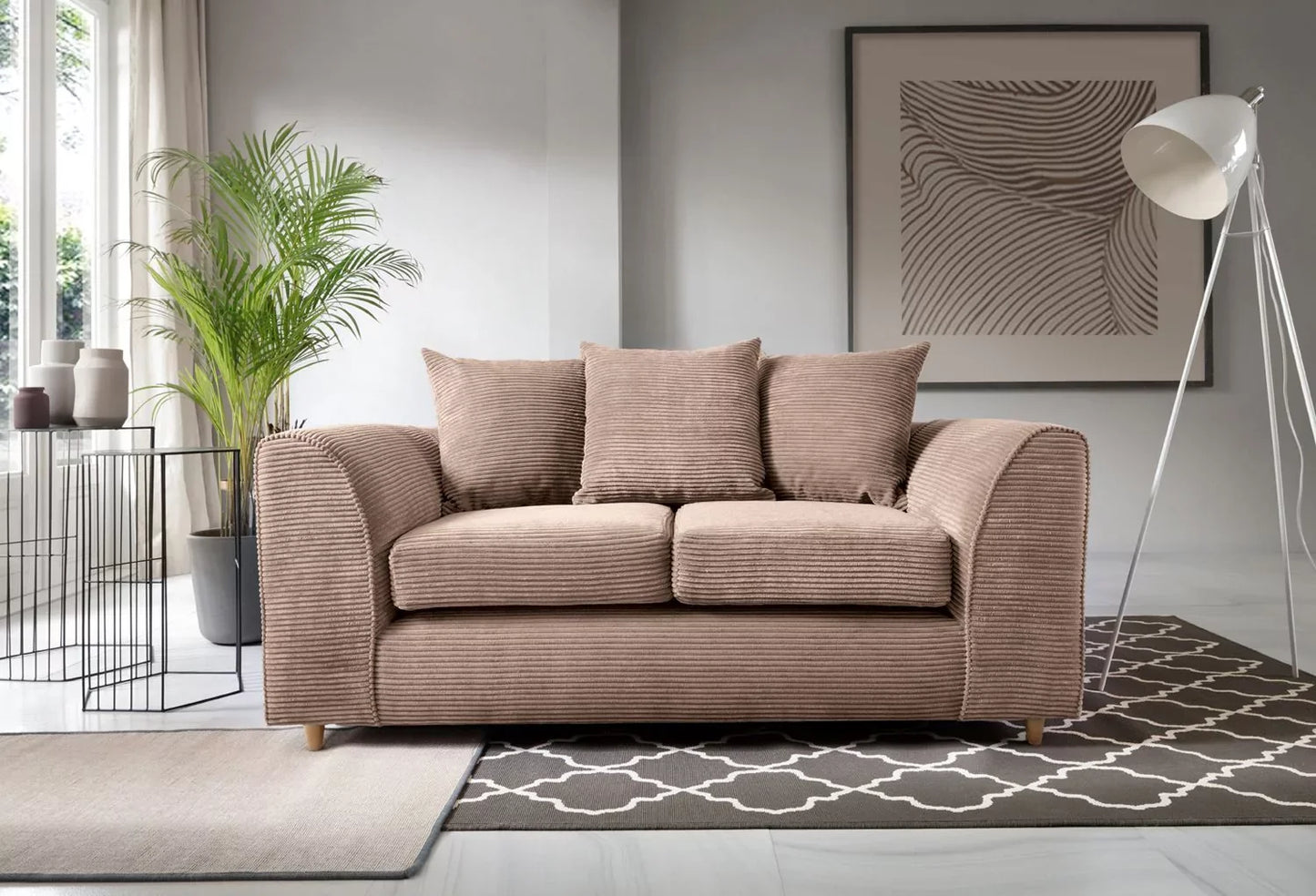 Jill Jumbo 3+2 Seater Sofa - Brown