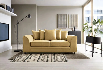 Dorota II Fabric Corner Sofa - Mustard