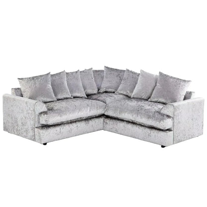 Classic Design Crushed Velvet 3+2 Sofas - Silver or Black