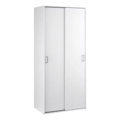 Classic Design 2 Sliding Doors Wardrobe - White