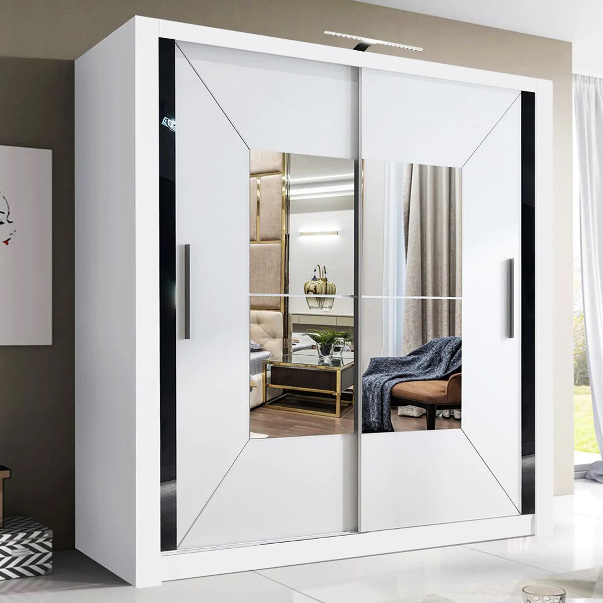 Massapequa Sliding Wardrobe - White